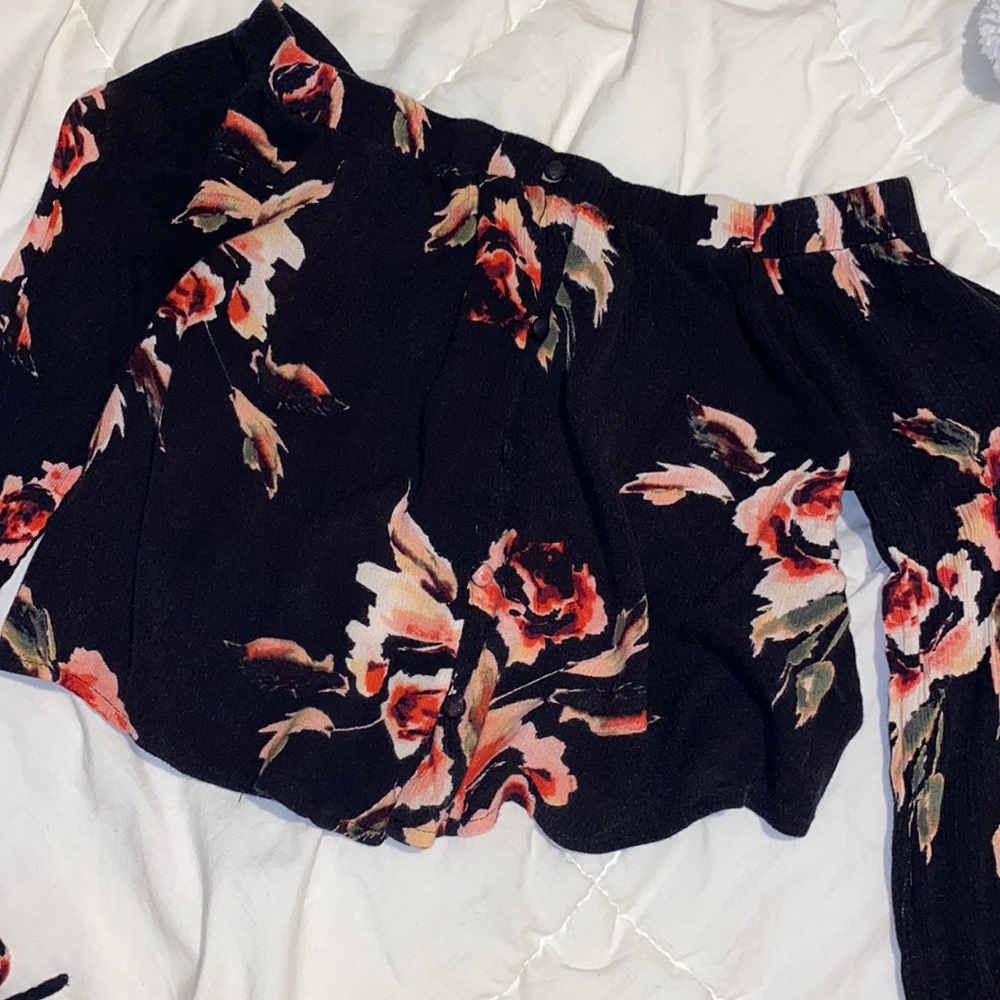 Off the shoulder crop top